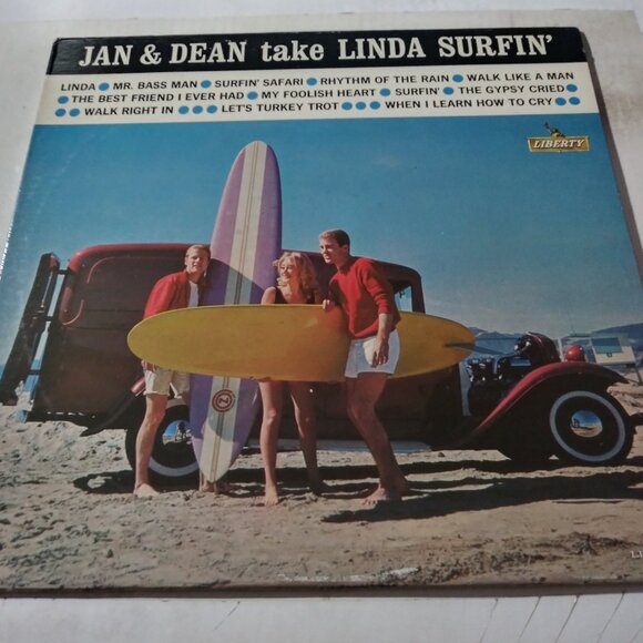 Jan & Dean Take Linda Surfin' VG+ Original Mono Liberty LRP-3294 LP Record 1963 - Picture 1 of 5